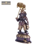 Brass Standing Ganesh Statue with Umbrella | Dark Brown 3 073 eMetalCrafts