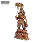 Brass Standing Ganesh Statue with Umbrella | Light Brown 3 083 eMetalCrafts