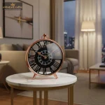 Aluminium Mohja 8 Inch Table Top Clock Analog 1 1 4 eMetalCrafts