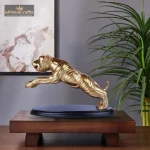 Aluminium Panther Statue On a Sleek Black Base 1 1 6 eMetalCrafts