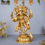 Brass Panchamukhi Ganesha Idol 1 101 eMetalCrafts