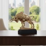Aluminium Modern Bull Figurine Statue