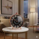 Aluminium Mohja 8 Inch Table Top Clock Analog