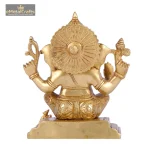 Brass Ganesha Statue God Sitting Idol 5 135 eMetalCrafts