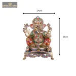 Mastercrafted Brass Ganesha Statue 6 34 cm eMetalCrafts