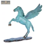 Adorable Brass Pegasus Statue 2 4 eMetalCrafts