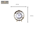 Aluminium Nautical Mart Jaal Table Clock Metal 5 5 4 eMetalCrafts