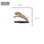 Aluminium Panther Statue On a Sleek Black Base 5 5 5 eMetalCrafts