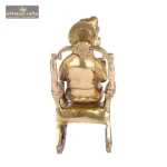 Brass Ganesh Idol Ganpati Figurine & Resting on Rocking Chair 5 505 eMetalCrafts
