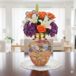 Aluminium flower vase for home decor