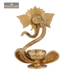 Brass Ganesh Oil Diya Idol 5 805 eMetalCrafts