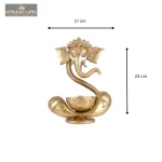 Brass Ganesh Oil Diya Idol 6 806 eMetalCrafts