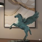 Adorable Brass Pegasus Statue