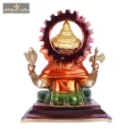 Sitting Brass Ganesha Idol for Home temple and decor 5 DSCF5289 eMetalCrafts