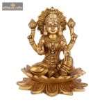 Goddess Brass Lakshmi Statue 2 DSCF5354 eMetalCrafts