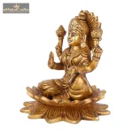 Goddess Brass Lakshmi Statue 4 DSCF5356 eMetalCrafts