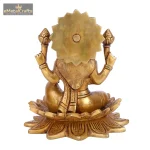 Goddess Brass Lakshmi Statue 5 DSCF5357 eMetalCrafts