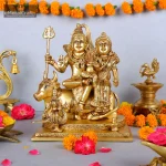 Brass Lord Shiva Statue with Family 1 011 eMetalCrafts