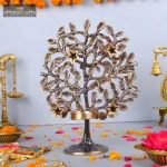 Brass Tree of Life Diya Tree Diya Deepak Tealight Holder Height 1 011 2 eMetalCrafts