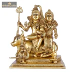 Brass Lord Shiva Statue with Family 2 012 eMetalCrafts