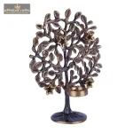 Brass Tree of Life Diya Tree Diya Deepak Tealight Holder Height 3 013 3 eMetalCrafts