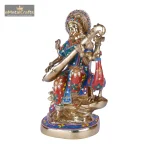 Brass Saraswati Mata Idol Showpiece Statue for Pooja Room 4 014 2 eMetalCrafts