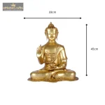 Brass Meditating Buddha Statue Figurine Buddhism Decor 6 016 1 eMetalCrafts
