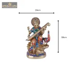 Brass Saraswati Mata Idol Showpiece Statue for Pooja Room 6 016 2 eMetalCrafts