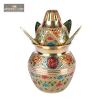 Brass Meenakari Mangal Kalash 2 022 1 eMetalCrafts