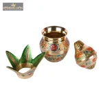 Brass Meenakari Mangal Kalash 3 023 1 eMetalCrafts