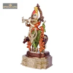 Bronze Brass Krishna Idol with Cow 4 024 4 eMetalCrafts