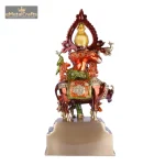 Bronze Brass Krishna Idol with Cow 5 025 3 eMetalCrafts