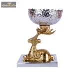 Buck Bowl Steel and Aluminium- Two Tone Gold and Silver 2 042 4 eMetalCrafts