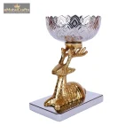 Buck Bowl Steel and Aluminium- Two Tone Gold and Silver 3 043 4 eMetalCrafts