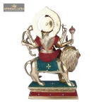 Brass Durga Mata Idol Divine Sherawali mata 5 05 eMetalCrafts