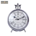 Chrome Finish Almunium stylish clock For Table 2 052 3 eMetalCrafts