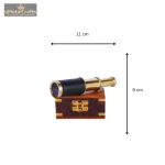 Compact Brass Telescope in Wooden Box 4 064 2 eMetalCrafts