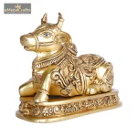 Brass Nandi Statue, Nandi Cow Statue 3 073 eMetalCrafts