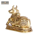 Brass Nandi Statue, Nandi Cow Statue 4 074 eMetalCrafts