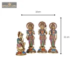 Brass Ram Darbar Multicolor Gemstone Handwork Statue Shree Ram Ji Sita Laxman Hanuman 5 075 1 eMetalCrafts