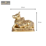 Brass Nandi Statue, Nandi Cow Statue 5 075 eMetalCrafts