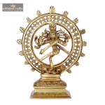 Brass Nataraja Statue with Triple Arch 2 082 eMetalCrafts