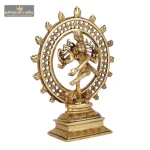 Brass Nataraja Statue with Triple Arch 3 083 eMetalCrafts
