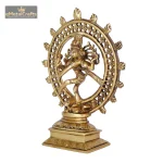 Brass Nataraja Statue with Triple Arch 4 084 eMetalCrafts