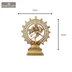 Brass Nataraja Statue with Triple Arch 6 086 eMetalCrafts