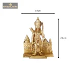 Brass Rama Idol with His Temple 6 096 eMetalCrafts