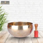 Golden Singing Medium Bowl Set, For Helps In Healing,Relaxation 1 Brass Golden Medium Size Healing Bowl