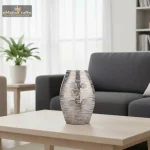 Aluminium Flover Vase with Silver Accent 1 1 11 eMetalCrafts