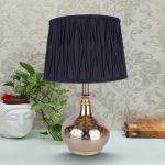 Aluminum Table Lamp With Gold Powder Coating Finishing Round Shape