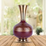 Aluminium Brown and golden Iron Vases